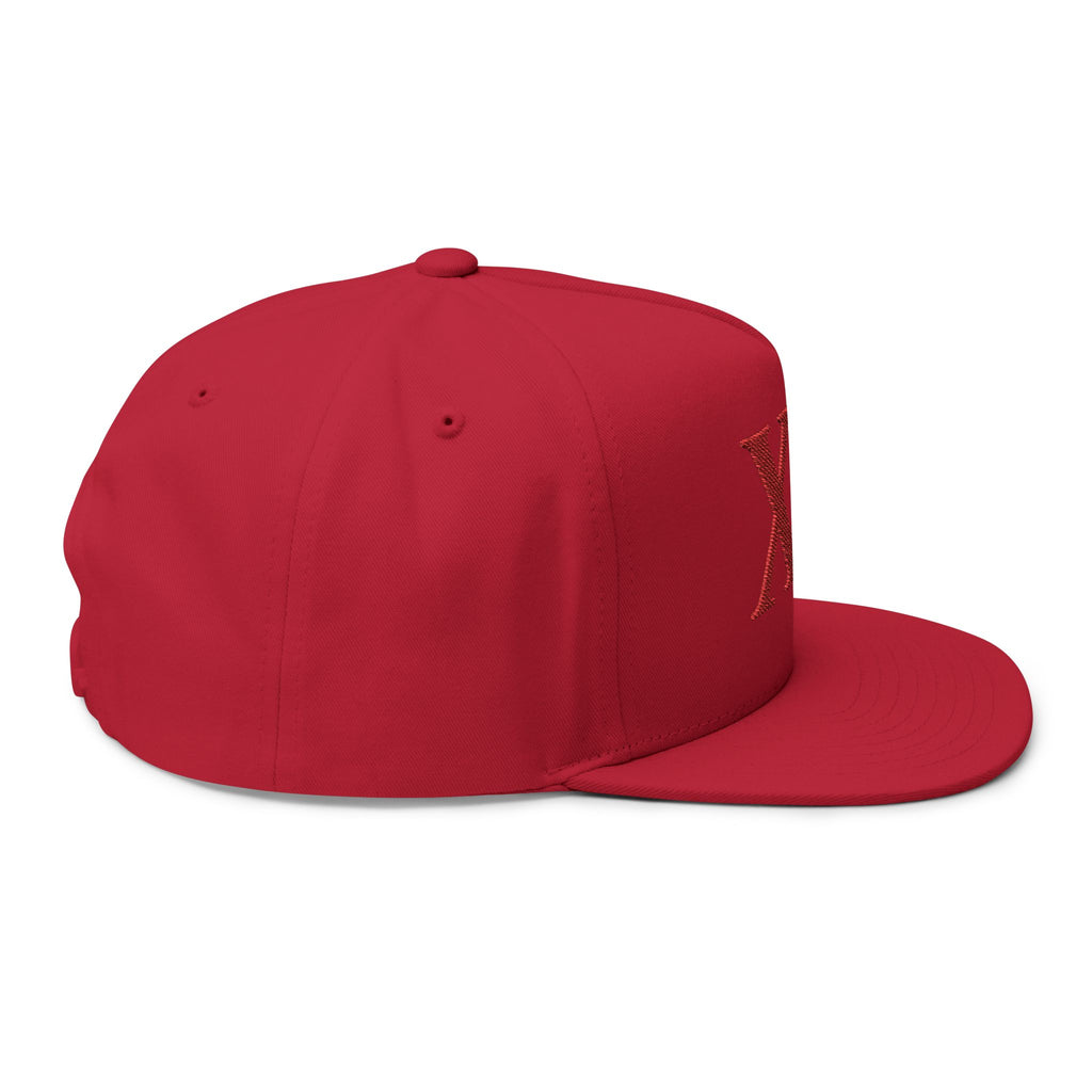 XII Flat Bill Cap – Crimson Edition