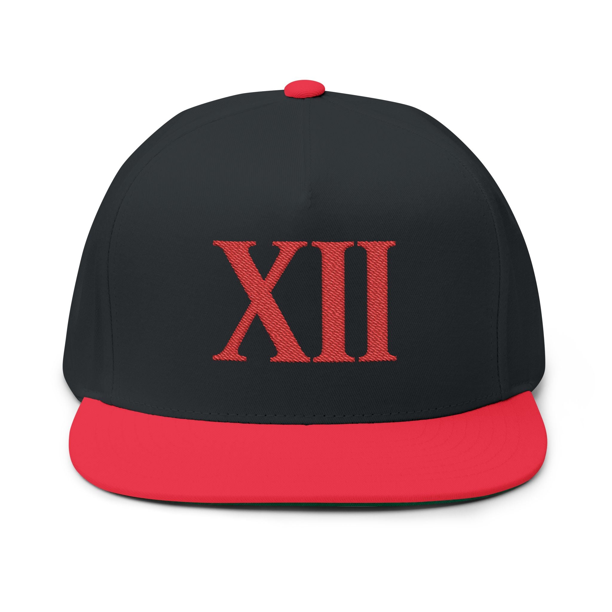 XII Flat Bill Cap – Crimson Edition