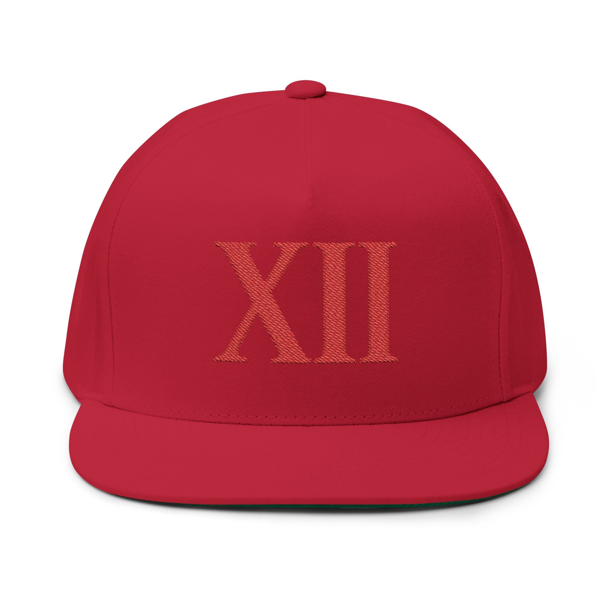 XII Flat Bill Cap – Crimson Edition