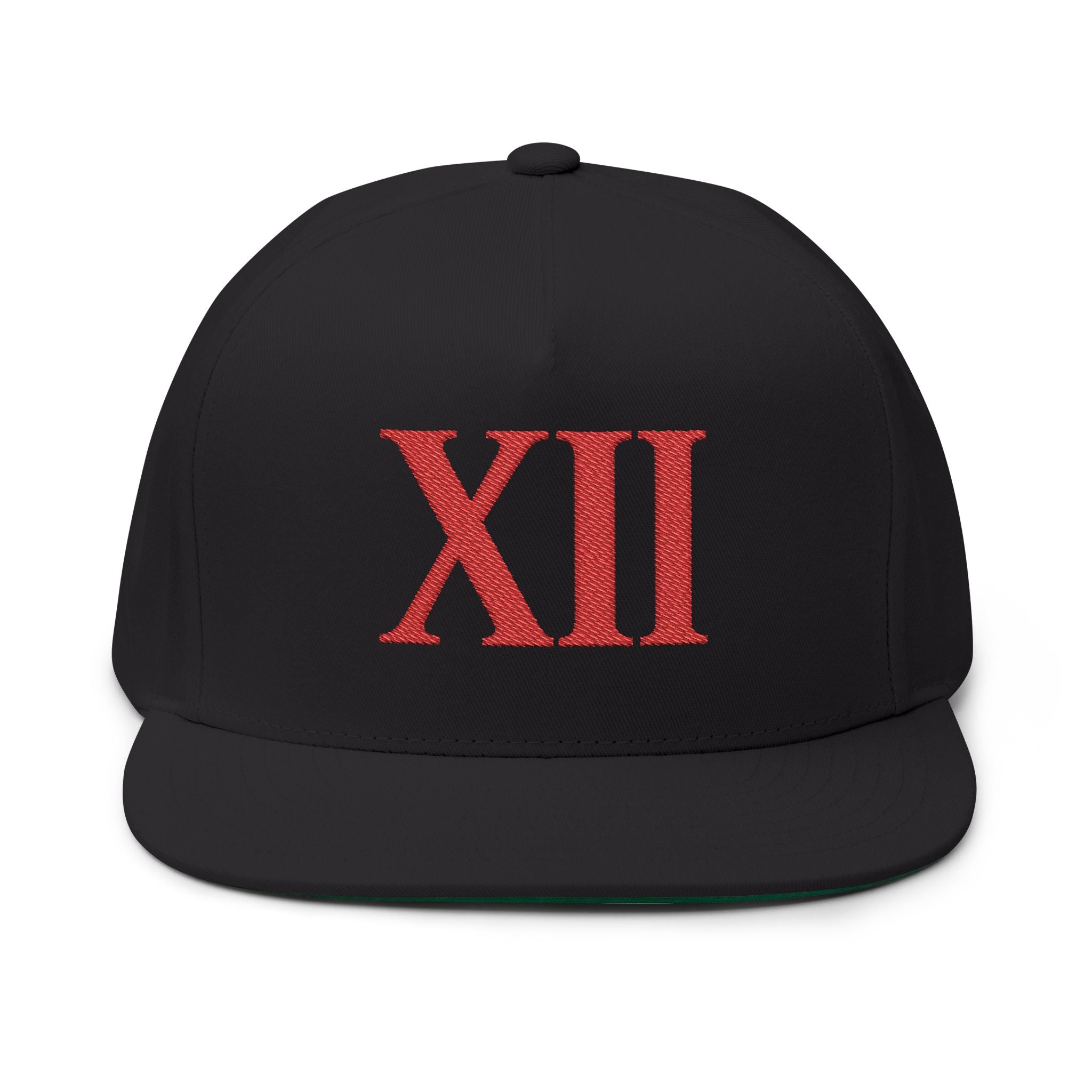 XII Flat Bill Cap – Crimson Edition