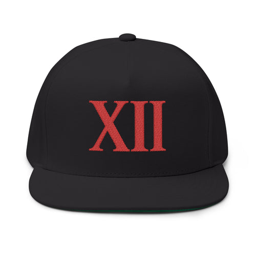 XII Flat Bill Cap – Crimson Edition